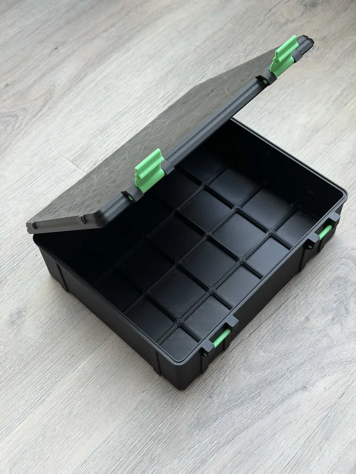 Parametrische Organizer-Box mit verstellbaren Fächern – 3D-gedruckte Aufbewahrungsbox mit Gridfinity Raster